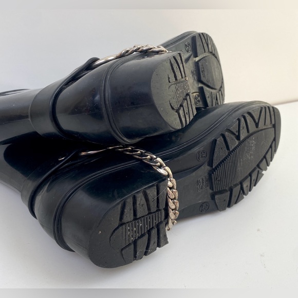 Marc Jacobs Rubber Motorcycle Rain boots Black - Picture 7 of 9